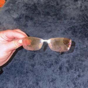 Stylish Pink Rimless Sunglasses vintage